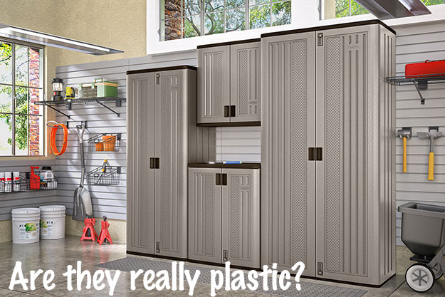 Make Easy Garage Lockers With Plastic Storage Cabinets