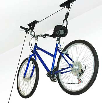 Manual Bike Lift with Pulley System - Easy Install and Affordable Price