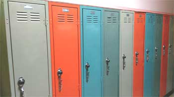 Colorful Garage Lockers - Paint Them Yourself