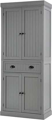 Freestanding Pantry Cabinet for Food Stoage, Linens, Clothes, Dry Goods or Even as an Entertainment Center