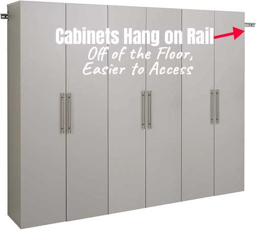 Garage Hanging Wall Cabinets for Easier, More Convenient Organized Storage