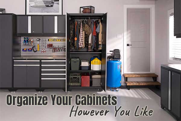 How to Arrange and Organize Your Garage Cabinet 10-Piece Set