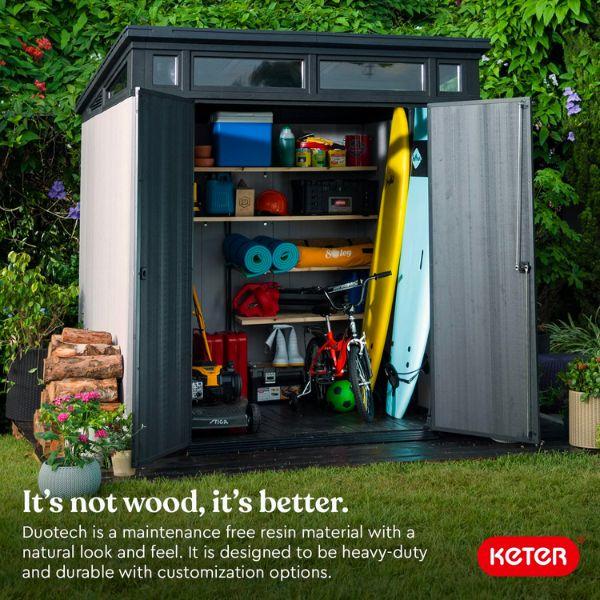 Keter Outdoor Shed - Ultra Durable, Waterproof, Standing Room, Easy to Assemble Yourself