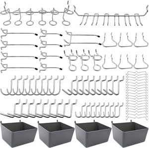 80 Piece Pegboard Hook Set with Baskets