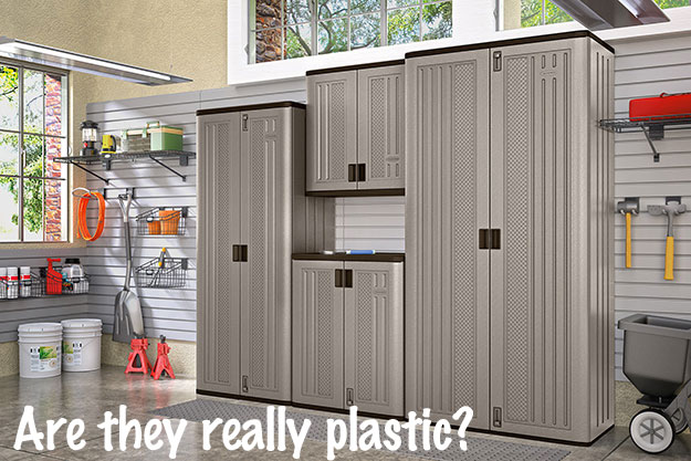 Matching Plastic Garage Cabinets from Suncast