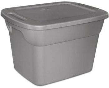 18 Gallon Grey Plastic Storage Bin for Bin Warehouse Stacking Storage System