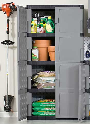 Rubbermaid Locking Utility Cabinet with 4 Shelves
