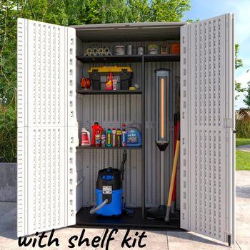 Indoor/Outdoor Shed Cabinet with Shelves