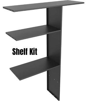 Black Metal Shelf Kit for Outdoor Shed